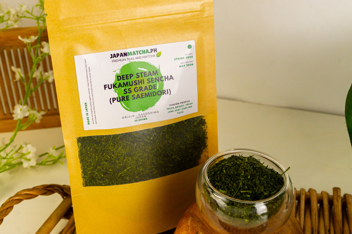 Sencha (Saemidori) Premium Fukamushi Deep Steamed (SS Grade) from Kagoshima Japan