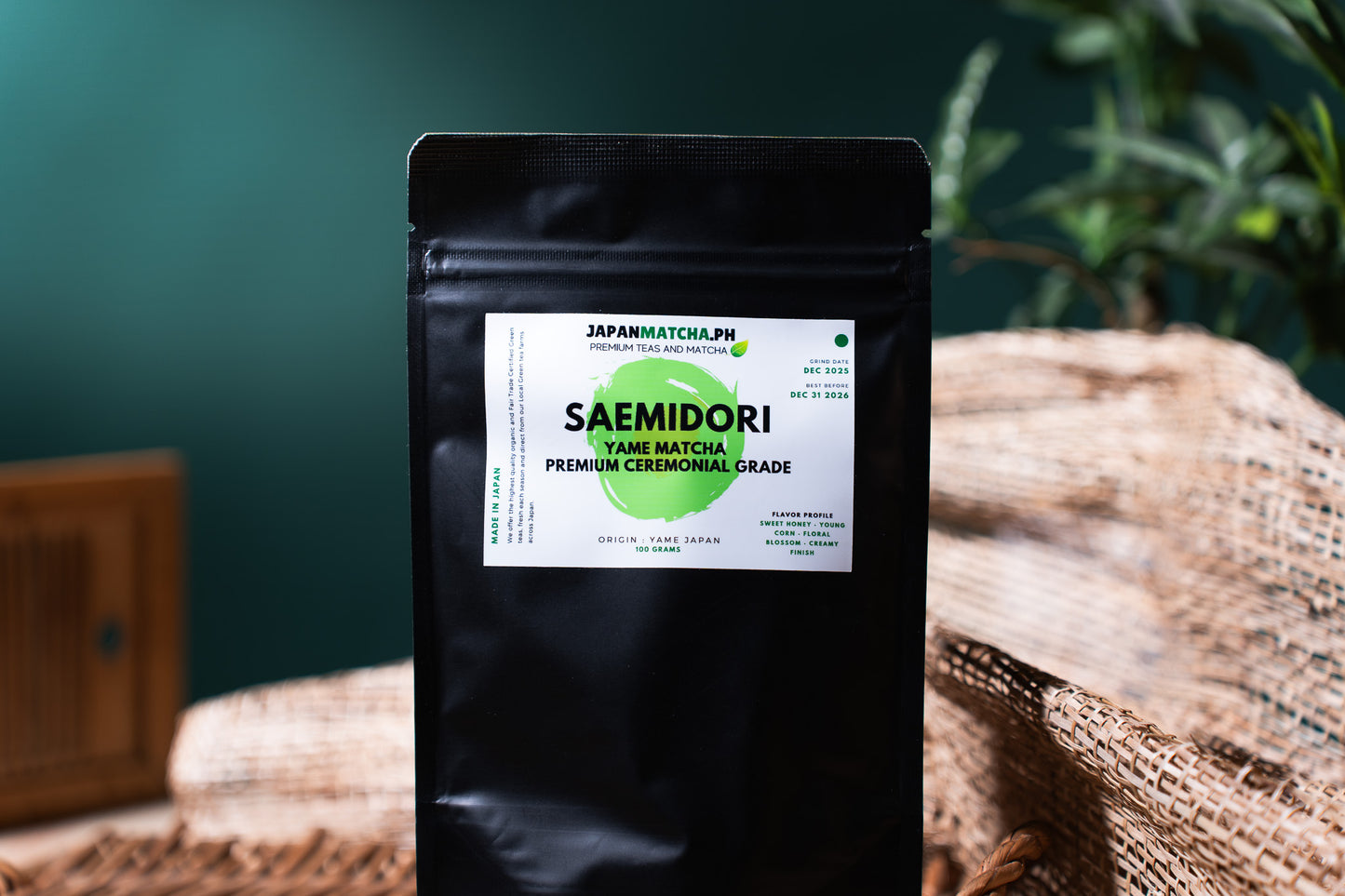 Matcha Saemidori (Yame, Japan) (Premium Ceremonial Grade)