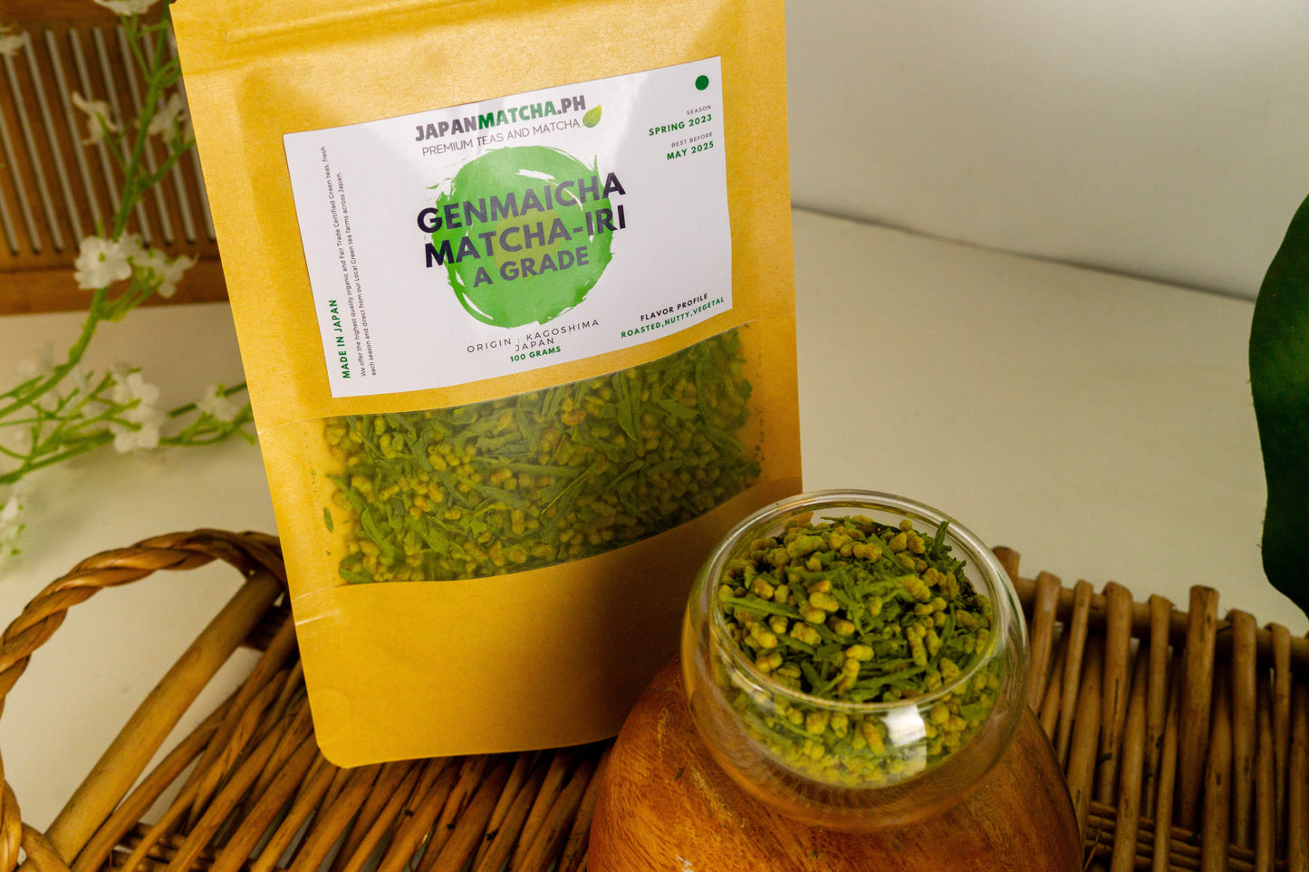 Genmaicha Iri Matcha From Kyoto, Japan, Japanese Green Tea (S Grade) Premium