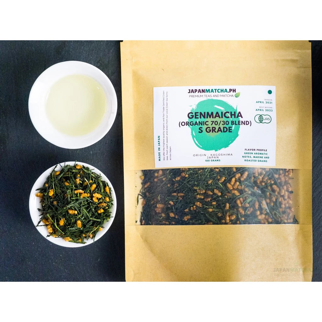 Genmaicha from Kagoshima, Japan Japanese Green Tea (S&A Grade) Loose Leaf
