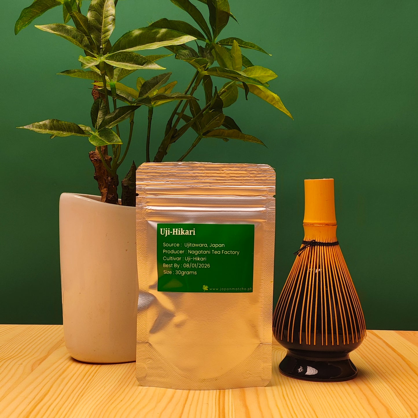 Matcha Uji-hikari by Nagatani Premium+ Ceremonial Matcha 30g