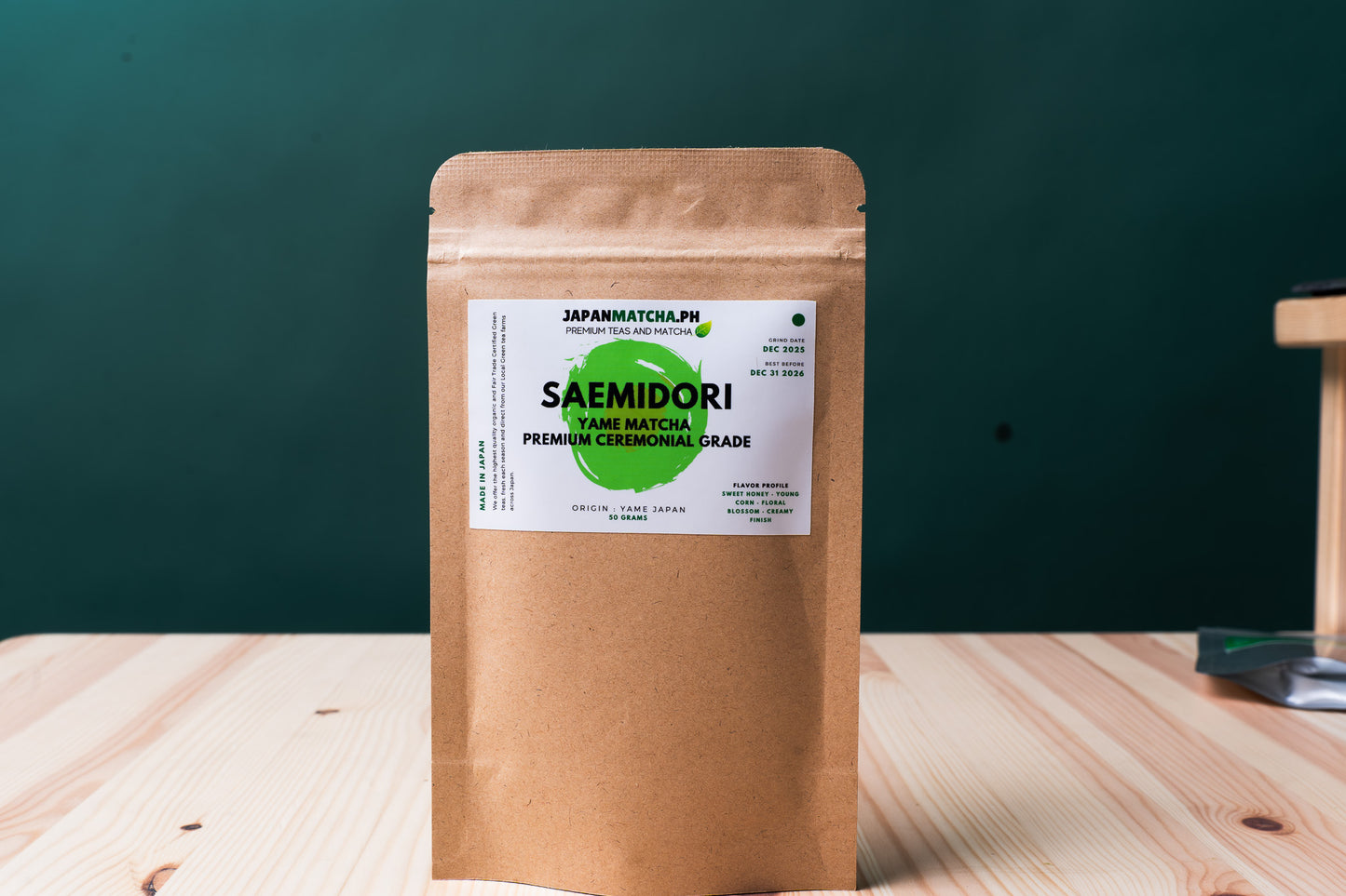 Matcha Saemidori (Yame, Japan) (Premium Ceremonial Grade)